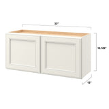 allen + roth McKeller 33-in W x 15.125-in H x 12-in D Linen Wall Fully Assembled Cabinet (Flat Panel Mitered Door Style)