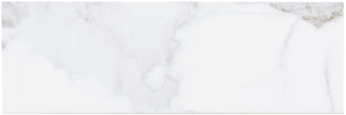 Satori Regent Statuario 24-in x 24-in Polished Porcelain Marble Look Floor and Wall Tile (3.87-sq. ft/ Piece)