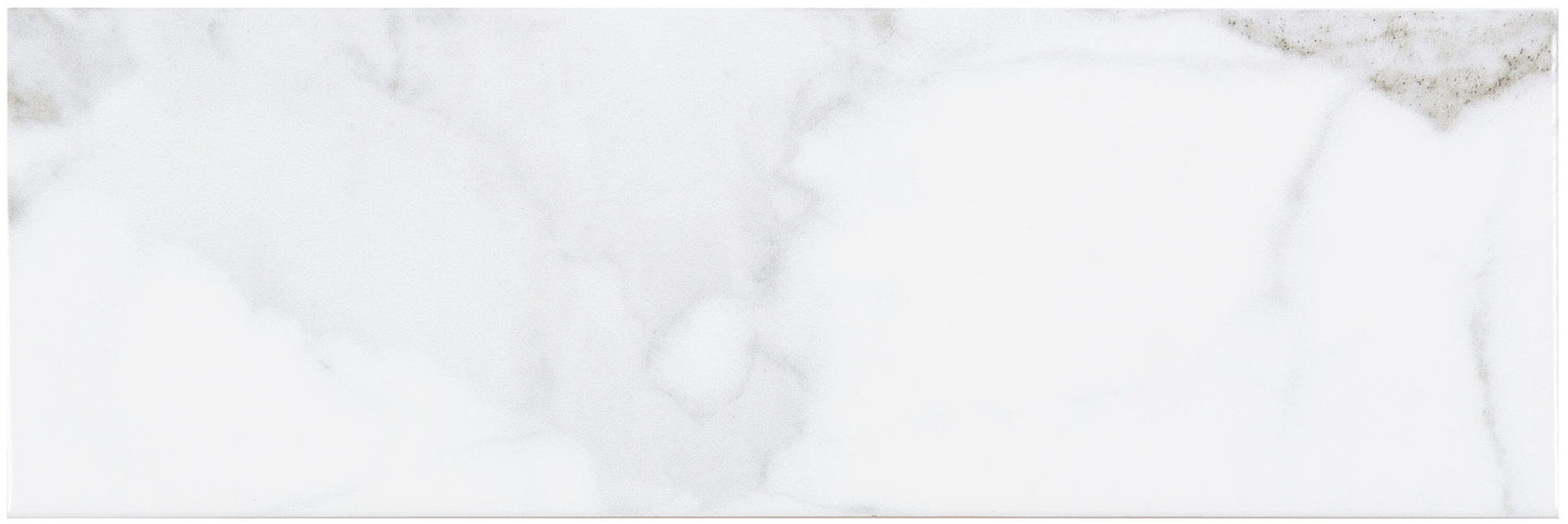 Satori Regent Statuario 24-in x 24-in Polished Porcelain Marble Look Floor and Wall Tile (3.87-sq. ft/ Piece)