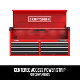 CRAFTSMAN 2000 Series 8-Drawer Steel Tool Chest, Red