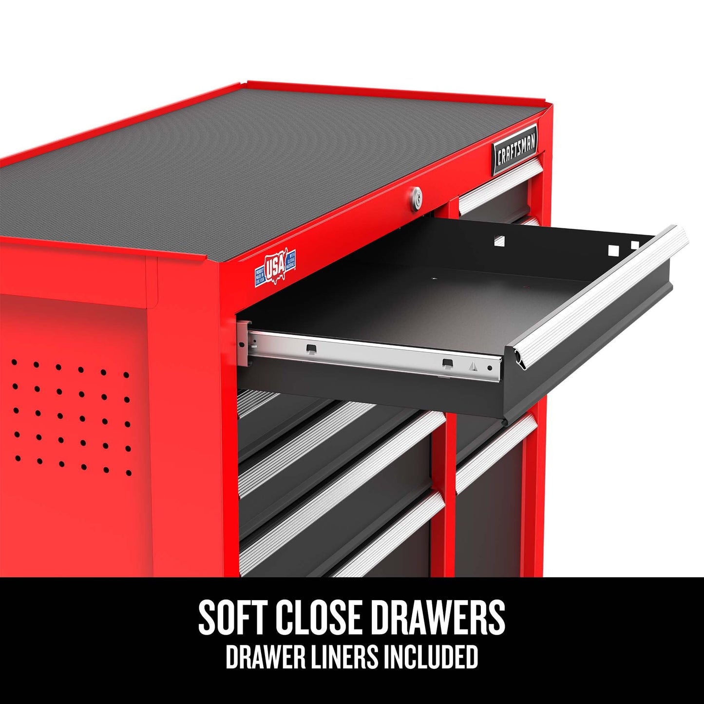 CRAFTSMAN 2000 Series 41-Inch 10-Drawer Steel Rolling Tool Cabinet - Red