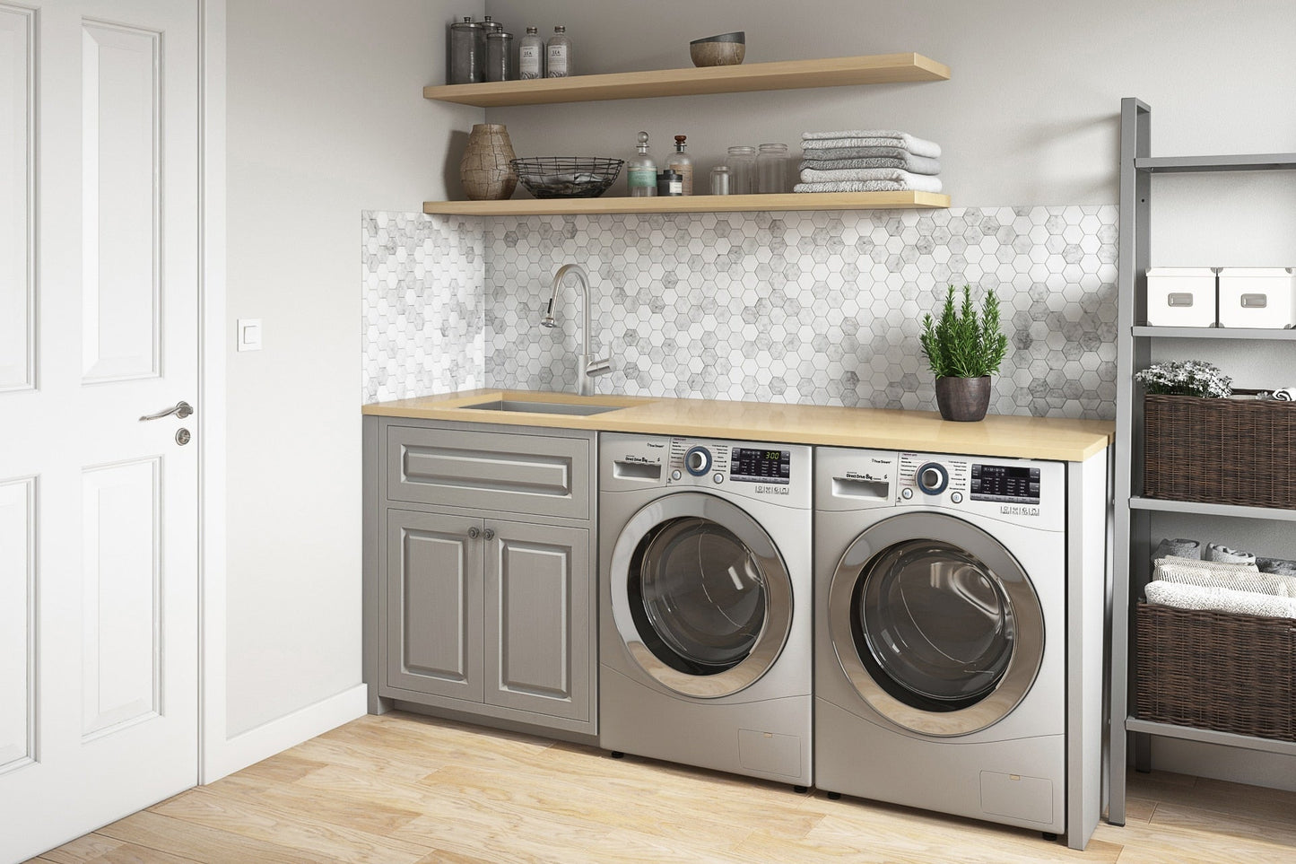 Ruvati Stainless Steel Undermount Laundry Sink with Drain - 21" x 18"