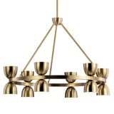Kichler Baland 12-Light Brushed Mid-century Led Chandelier