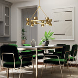 Kichler Baland 12-Light Brushed Mid-century Led Chandelier