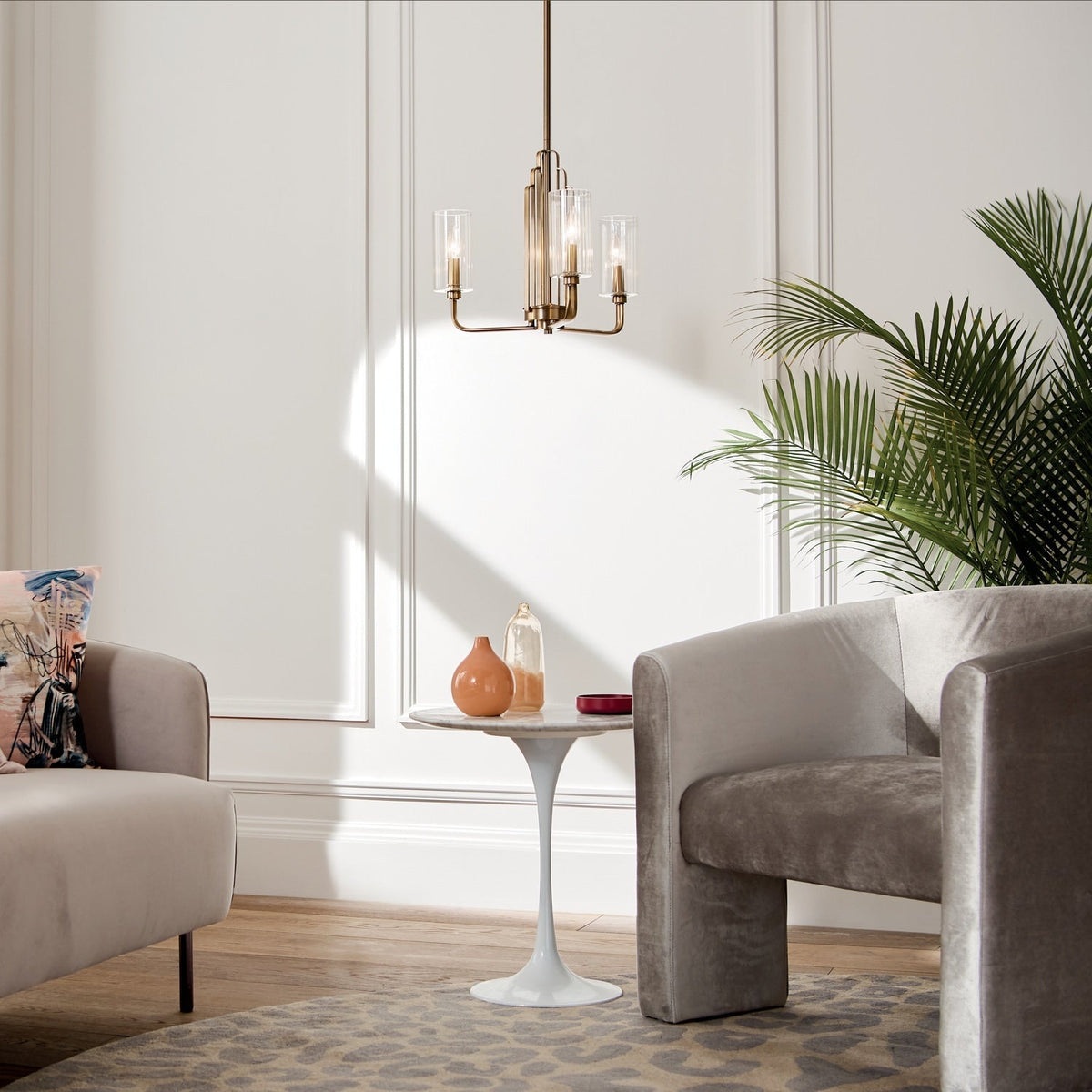 Kichler Kimrose 3-Light Brushed Vintage Chandelier