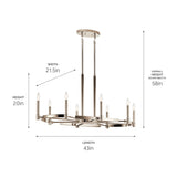 Kichler Tolani 8-Light Polished Nickel Modern/Contemporary Chandelier