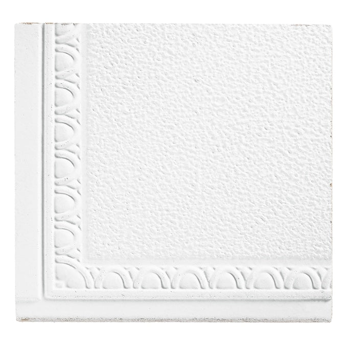 Armstrong Ceilings Scalloped White Mineral Fiber Drop Ceiling Tile Sample