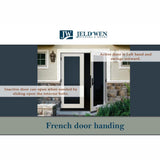 JELD-WEN 60-in x 80-in Steel French, Left-hand outswing – feature callout