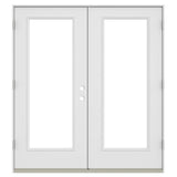 JELD-WEN 72-in x 80-in 4-9/16-in Low-E Primed Steel French Right-Hand Inswing Double Patio Door