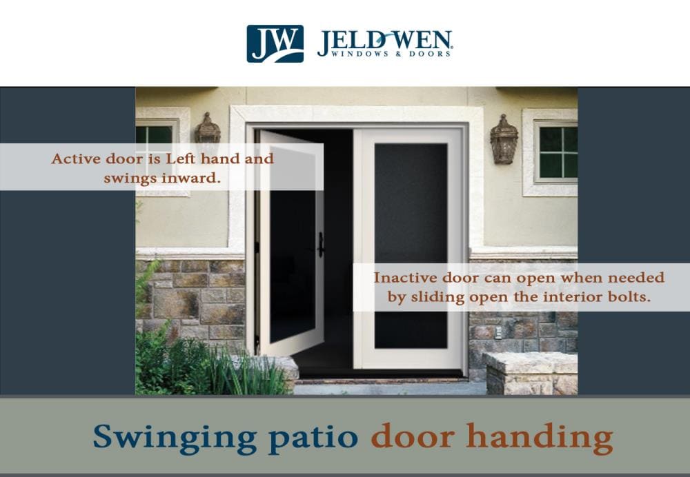 JELD-WEN 60-in x 80-in Steel French, Left-hand inswing – feature callout