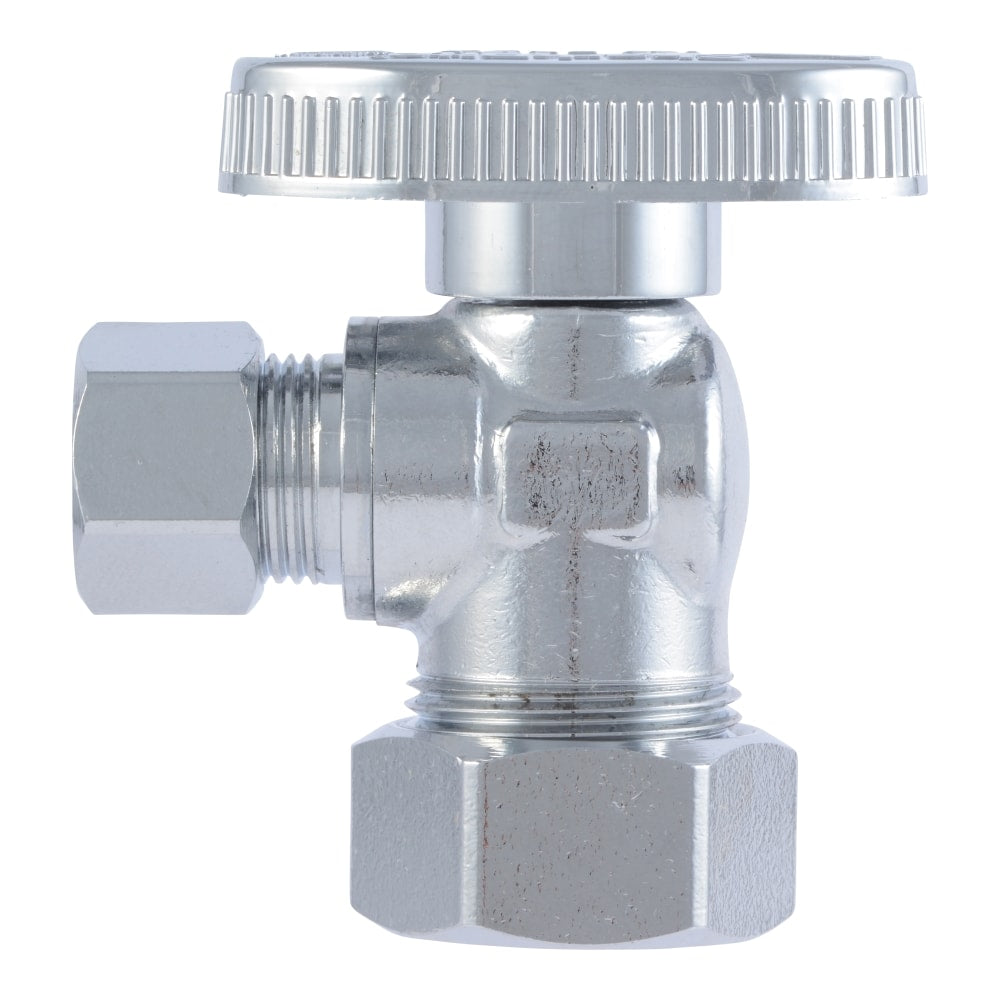 SharkBite 4-Pack Brass 1/2-in Compression x 3/8-in OD Compression Quarter-Turn Angle Stop Valves