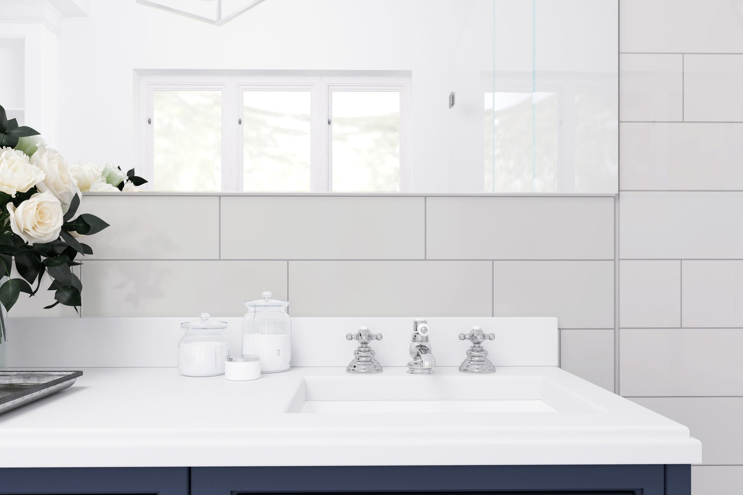 Satori Hudson Mist 4-in x 12-in Glossy Ceramic Subway Wall Tile (0.32-sq. ft/ Piece)