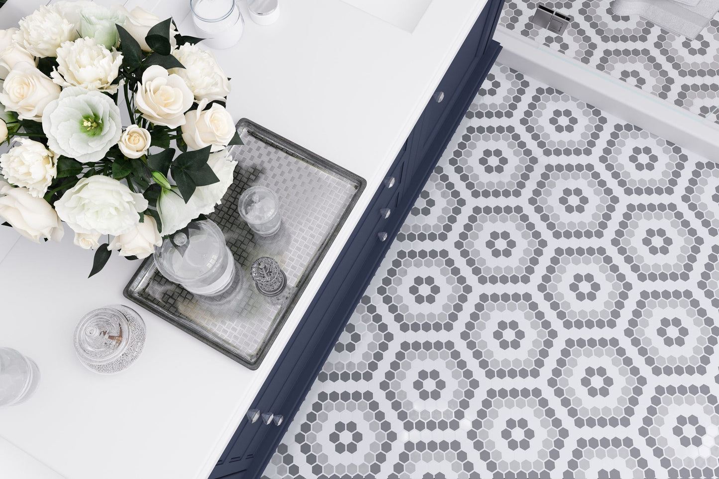 Satori Hudson Gatsby 8-in x 16-in Matte Porcelain Hexagon Mosaic Floor and Wall Tile (0.82-sq. ft/ Piece)