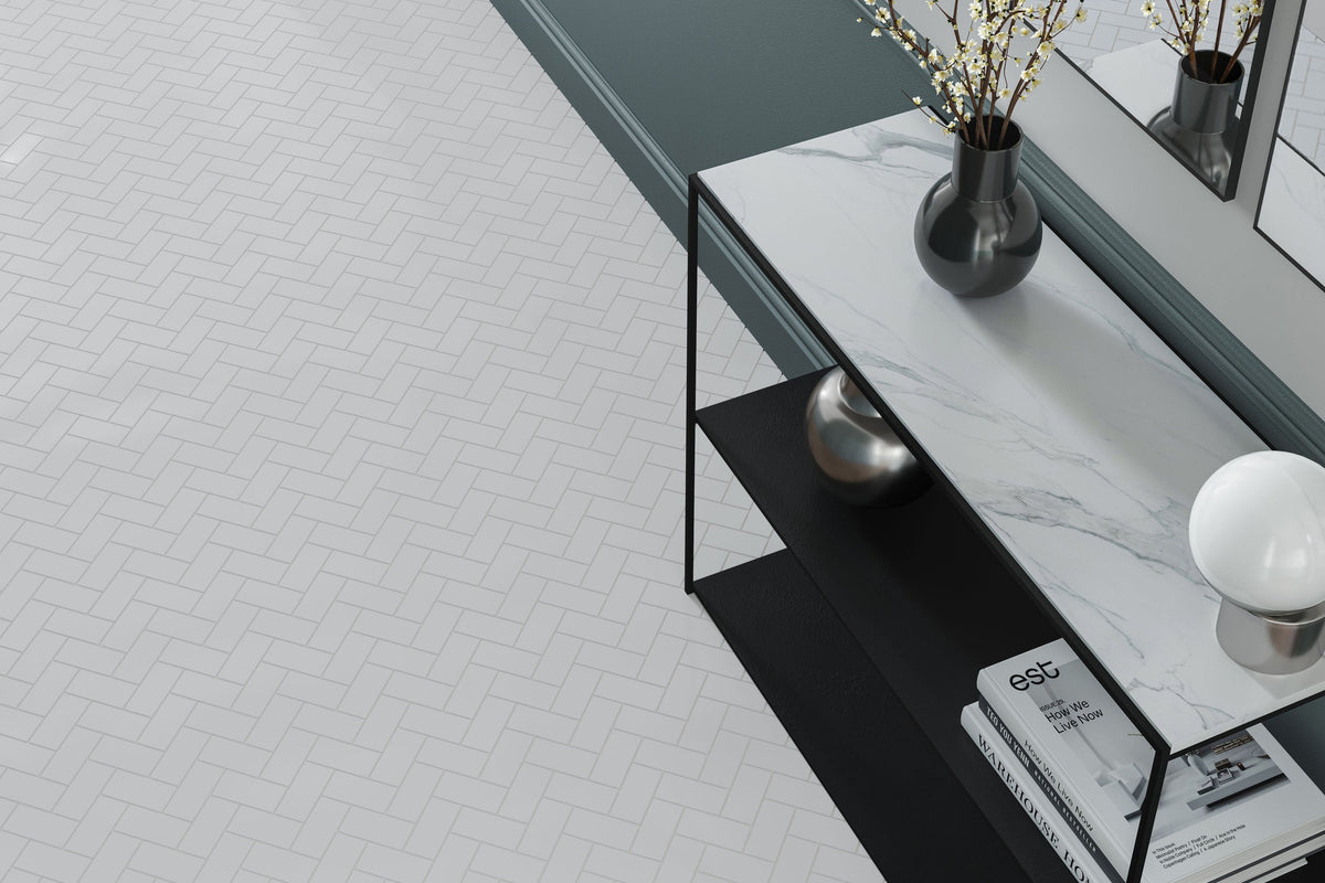Satori Hudson 11-in x 11-in Glossy Porcelain Subway Mosaic Wall Tile (0.79-sq. ft/ Piece)