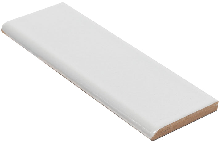 Satori Hudson Mist 2 in x 6 in Glossy Glazed Ceramic Bullnose Wall Tile