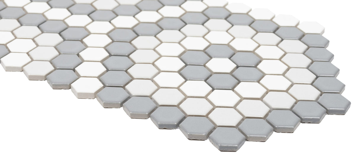 Satori Hudson Gatsby 8-in x 16-in Matte Porcelain Hexagon Mosaic Floor and Wall Tile (0.82-sq. ft/ Piece)