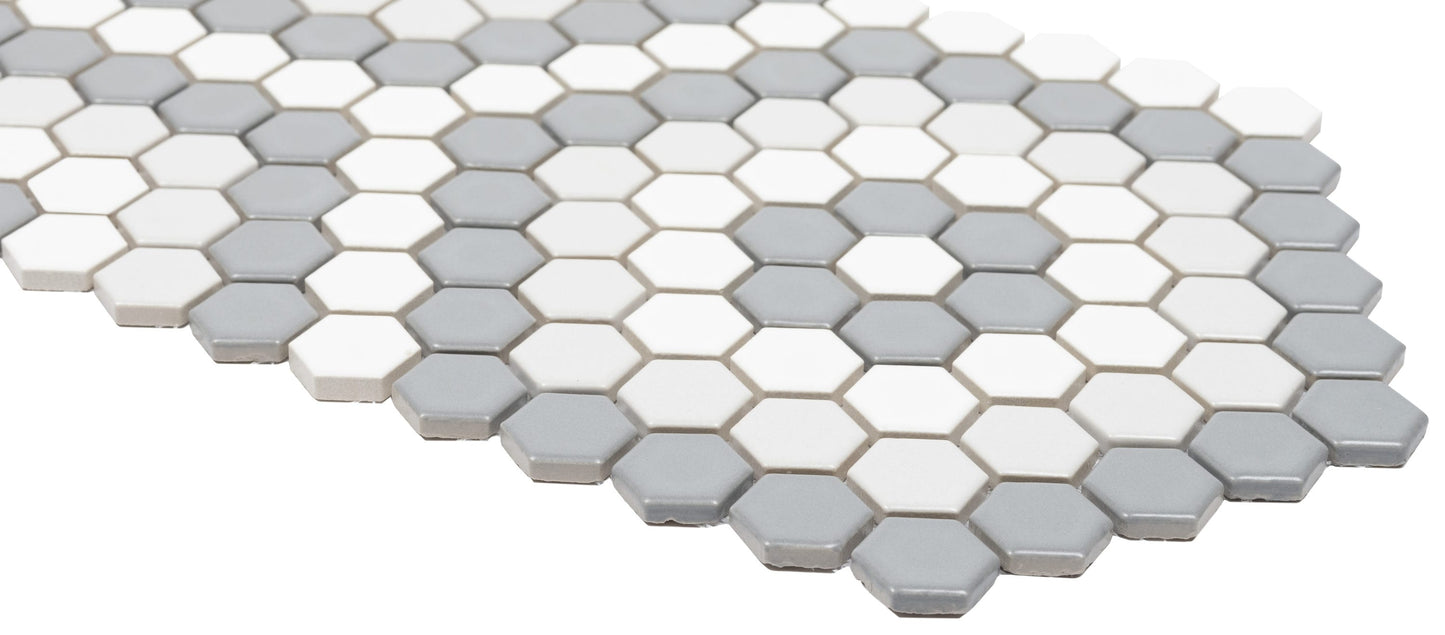 Satori Hudson Gatsby 8-in x 16-in Matte Porcelain Hexagon Mosaic Floor and Wall Tile (0.82-sq. ft/ Piece)