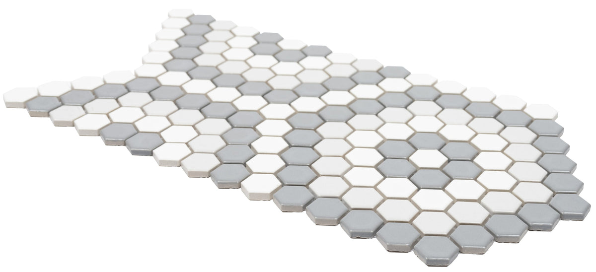 Satori Hudson Gatsby 8-in x 16-in Matte Porcelain Hexagon Mosaic Floor and Wall Tile (0.82-sq. ft/ Piece)