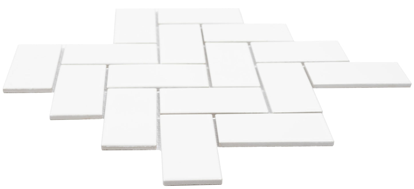 Satori Hudson 11-in x 11-in Glossy Porcelain Subway Mosaic Wall Tile (0.79-sq. ft/ Piece)