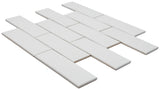Satori Hudson Mist 12-in x 12-in Glossy Porcelain Subway Mosaic Wall Tile (0.94-sq. ft/ Piece)