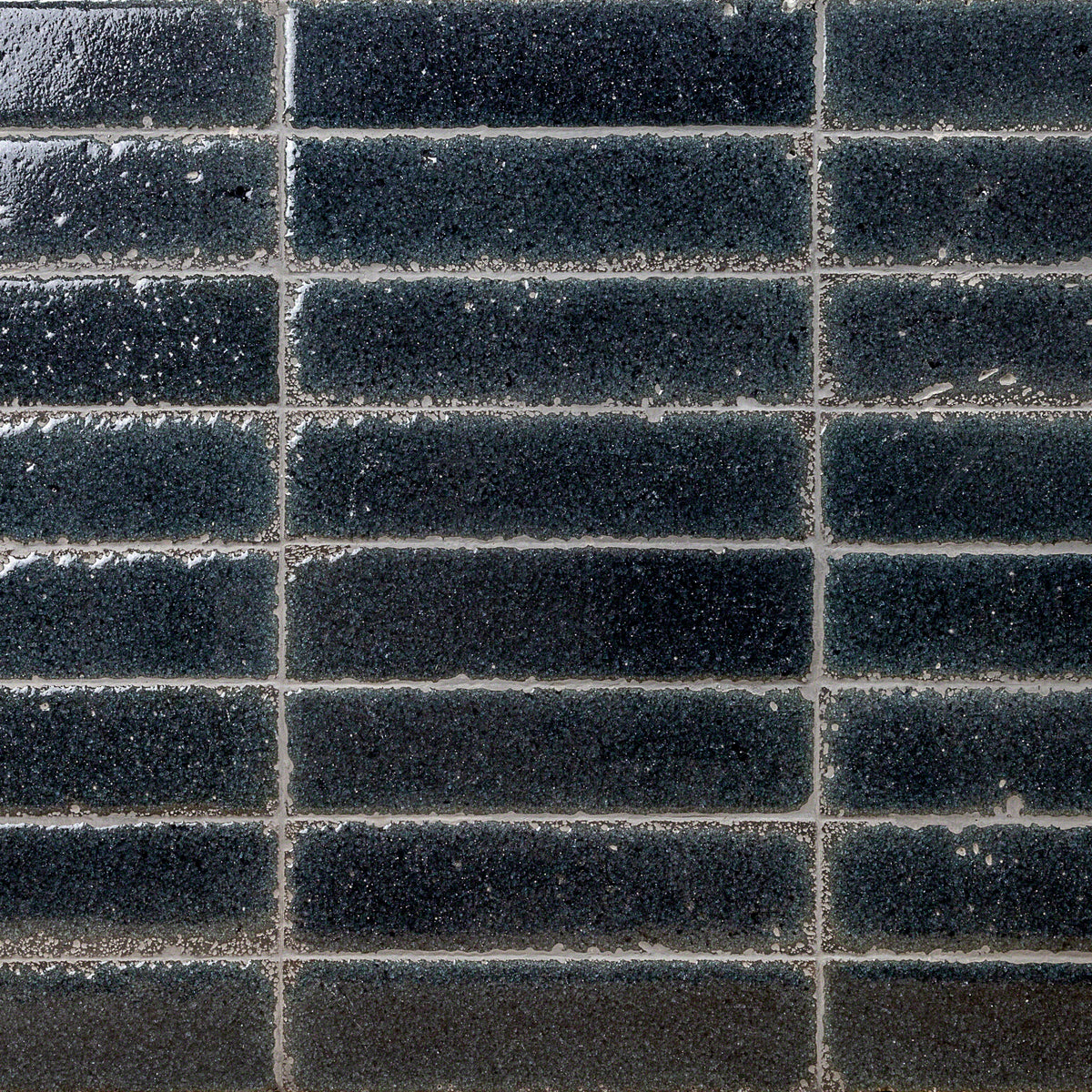 Artmore Tile Mineral Brick Black 3-in x 12-in Glazed Ceramic Subway Wall Tile product image