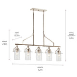 Kichler Everett 5-Light Polished Nickel Industrial Chandelier