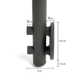 DOLLE 4-1/4-in x 36-in Prova Anthracite Aluminum Round Deck Baluster
