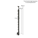 DOLLE 4-1/4-in x 36-in Prova Anthracite Aluminum Round Deck Baluster