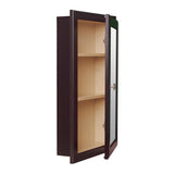 Style Selections 15.75-in x 25.75-in Surface/Recessed Mount Java Mirrored Medicine Cabinet