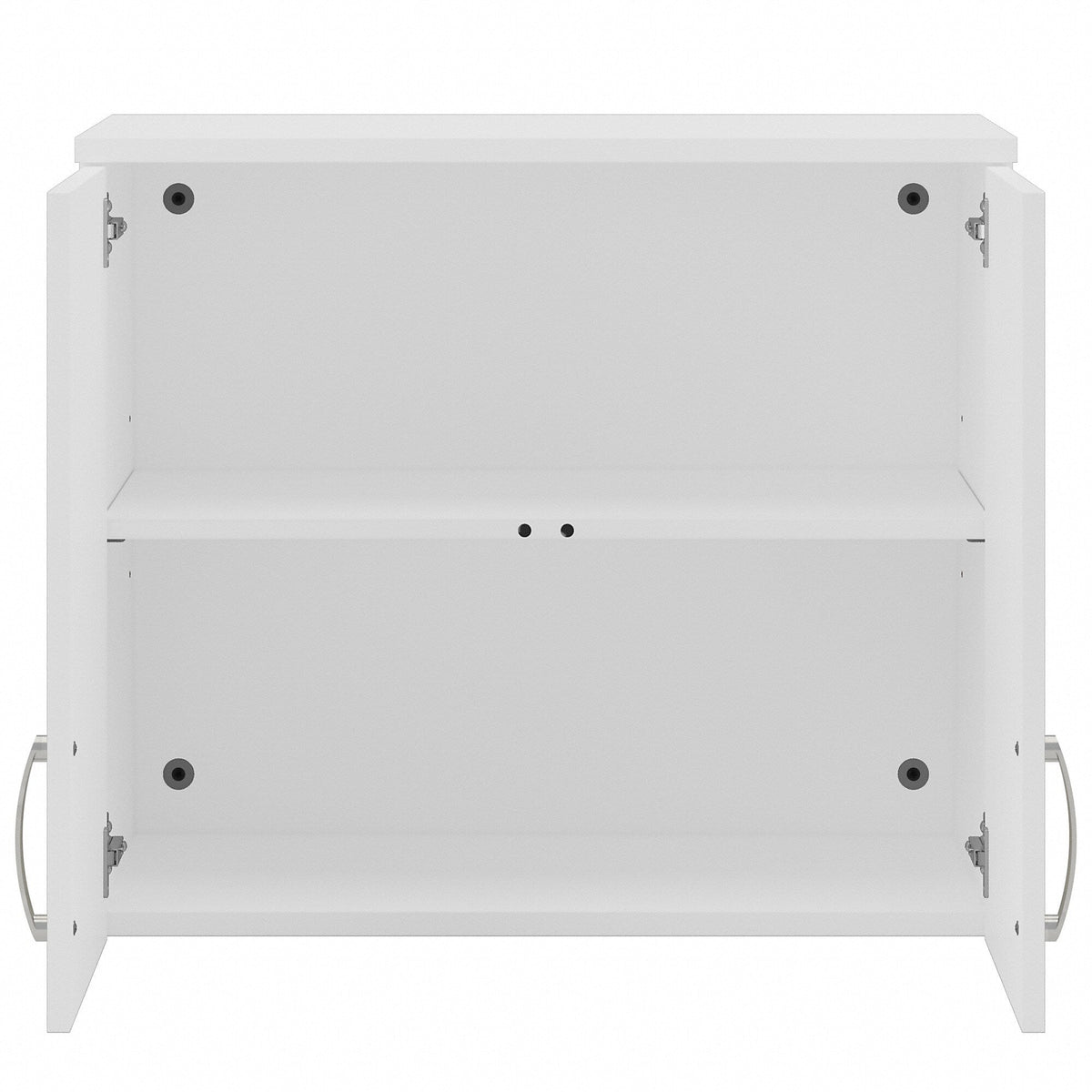 Bush Business Furniture Univeral Storage 28.3464-in W x 24.1732-in H Wood Composite White Wall-mount Utility Storage Cabinet