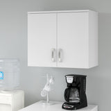 Bush Business Furniture Univeral Storage 28.3464-in W x 24.1732-in H Wood Composite White Wall-mount Utility Storage Cabinet