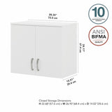 Bush Business Furniture Univeral Storage 28.3464-in W x 24.1732-in H Wood Composite White Wall-mount Utility Storage Cabinet