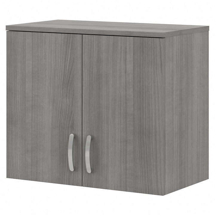 Bush Business Furniture Universal Storage 28.3464-in W x 24.1732-in H Wood Composite Platinum Gray Wall-mount Utility Storage Cabinet