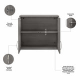 Bush Business Furniture Universal Storage 28.3464-in W x 24.1732-in H Wood Composite Platinum Gray Wall-mount Utility Storage Cabinet