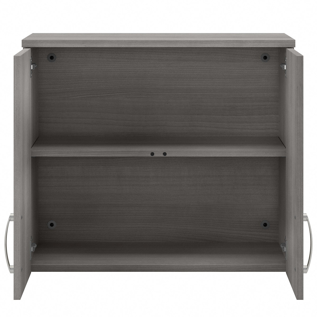 Bush Business Furniture Universal Storage 28.3464-in W x 24.1732-in H Wood Composite Platinum Gray Wall-mount Utility Storage Cabinet