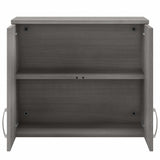 Bush Business Furniture Universal Storage 28.3464-in W x 24.1732-in H Wood Composite Platinum Gray Wall-mount Utility Storage Cabinet