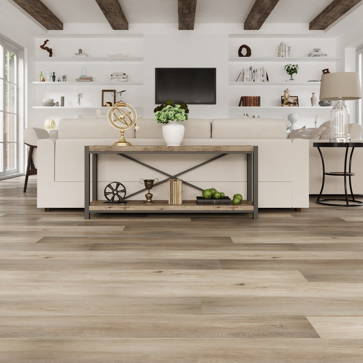 Lucida USA Maxcore Jasper Gray 28-mil x 7-3/32-in W x 48-in L Waterproof Interlocking Luxury Vinyl Plank Flooring (24.5-sq ft/ Carton)
