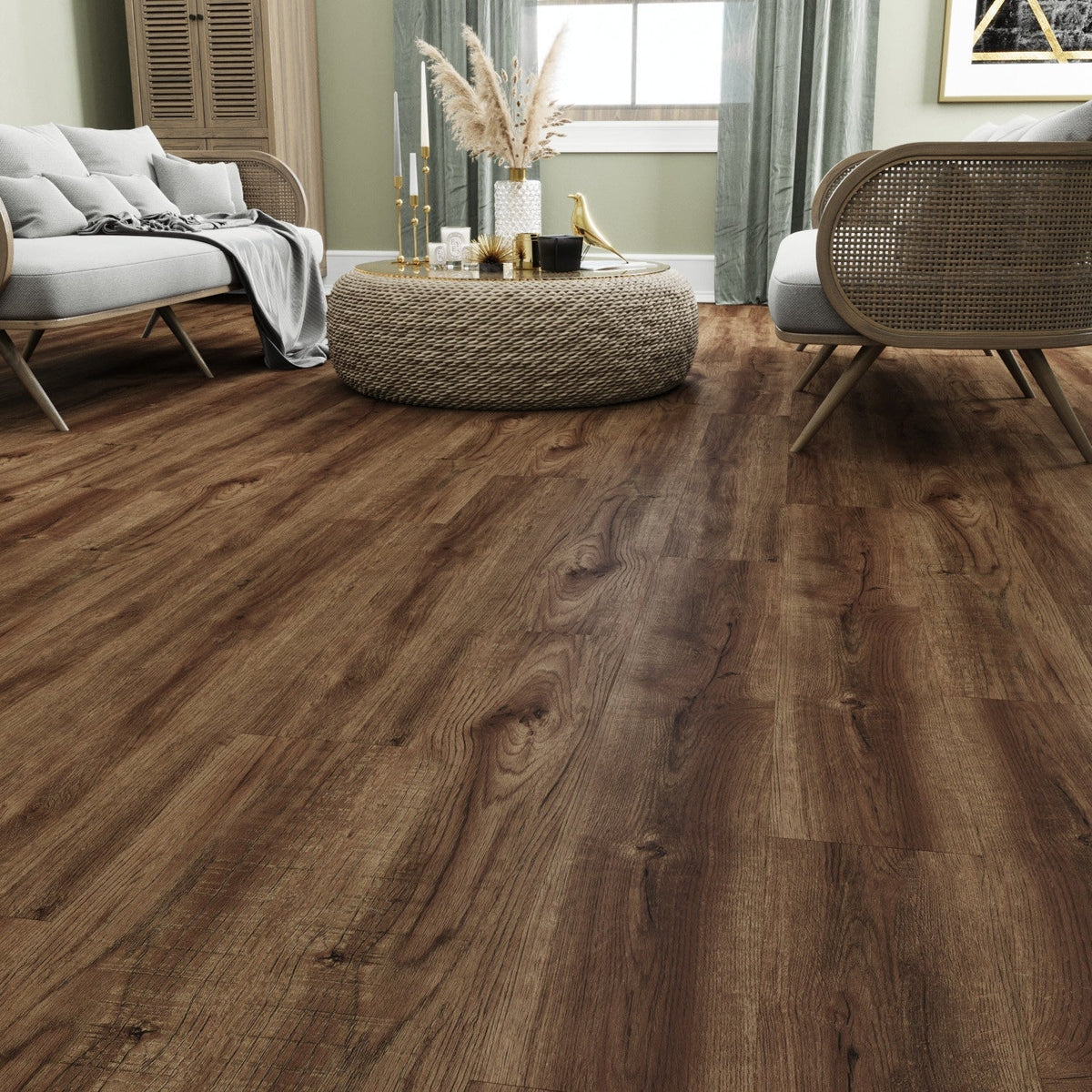 Lucida USA Maxcore American Oak Brown 28-mil x 7-3/32-in W x 48-in L Waterproof Interlocking Luxury Vinyl Plank Flooring (24.5-sq ft/ Carton)