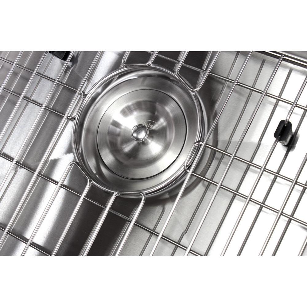 Undermount Stainless Steel 42 in. x 20 in. x 10 in. Deep 16-Gauge Triple Bowl 40/20/40 Zero Radius Kitchen Sink Combo - Super Arbor