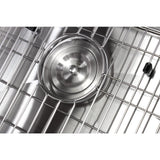 Undermount Stainless Steel 42 in. x 20 in. x 10 in. Deep 16-Gauge Triple Bowl 40/20/40 Zero Radius Kitchen Sink Combo - Super Arbor
