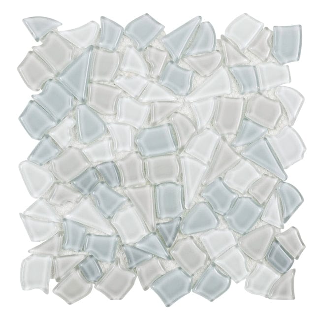 Elida Ceramica Island Spa 12-in x 12-in Glossy Glass Pebble Floor and Wall Tile (0.936-sq. ft/ Piece)