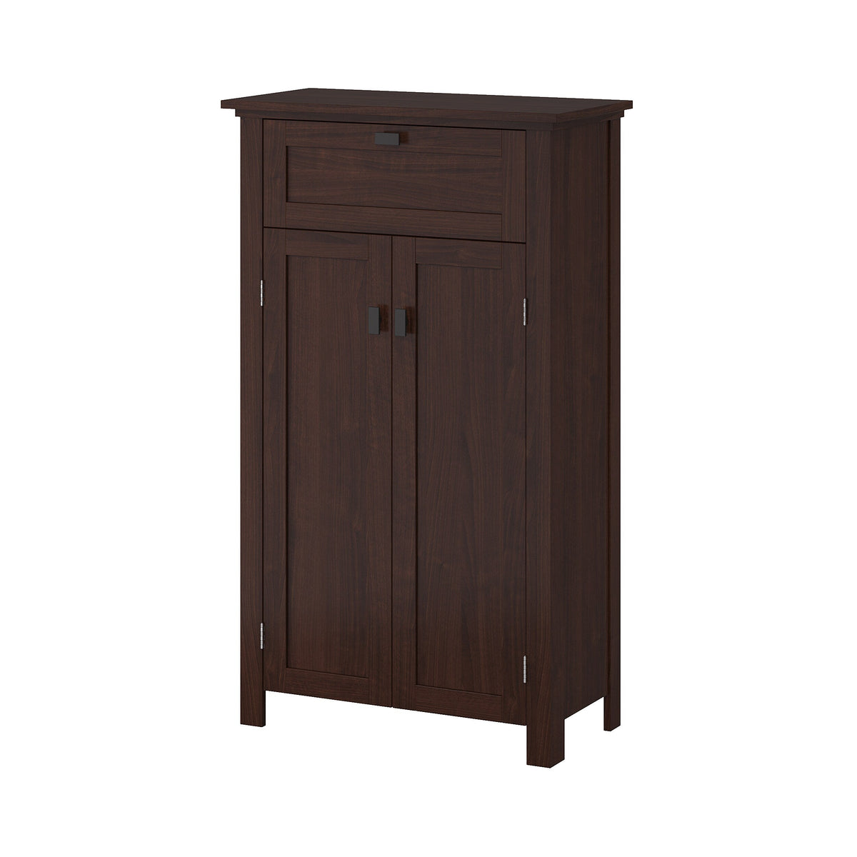 RiverRidge Hayward 23.63-in x 40.13-in x 11.81-in Dark Veneer Woodgrain Freestanding Linen Cabinet