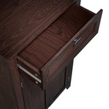 RiverRidge Hayward 23.63-in x 40.13-in x 11.81-in Dark Veneer Woodgrain Freestanding Linen Cabinet