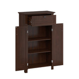 RiverRidge Hayward 23.63-in x 40.13-in x 11.81-in Dark Veneer Woodgrain Freestanding Linen Cabinet