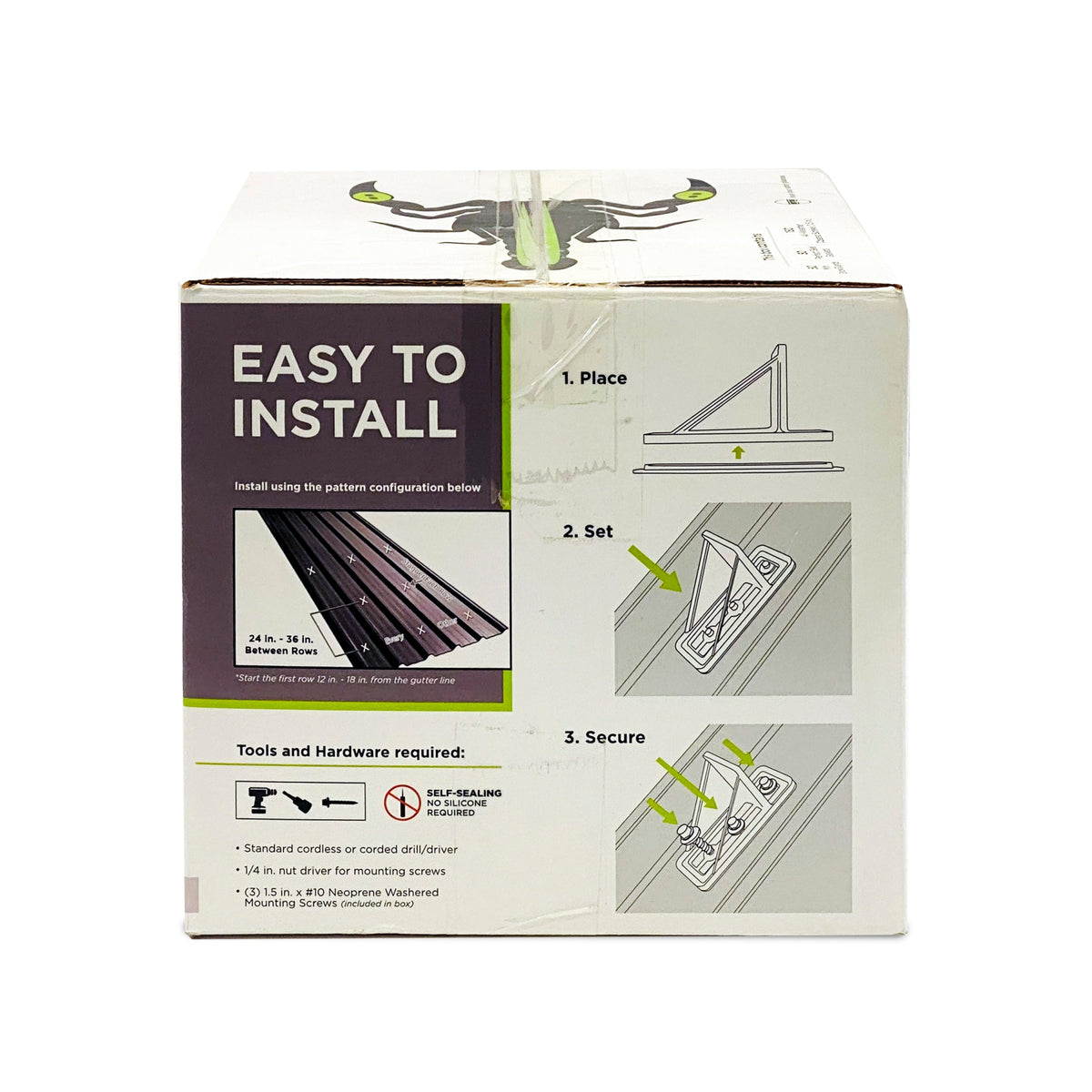 STINGER Snow Guard 50ct 1.5-in x 4-in Clear Polycarbonate Pad-Style Roof Snow Guard