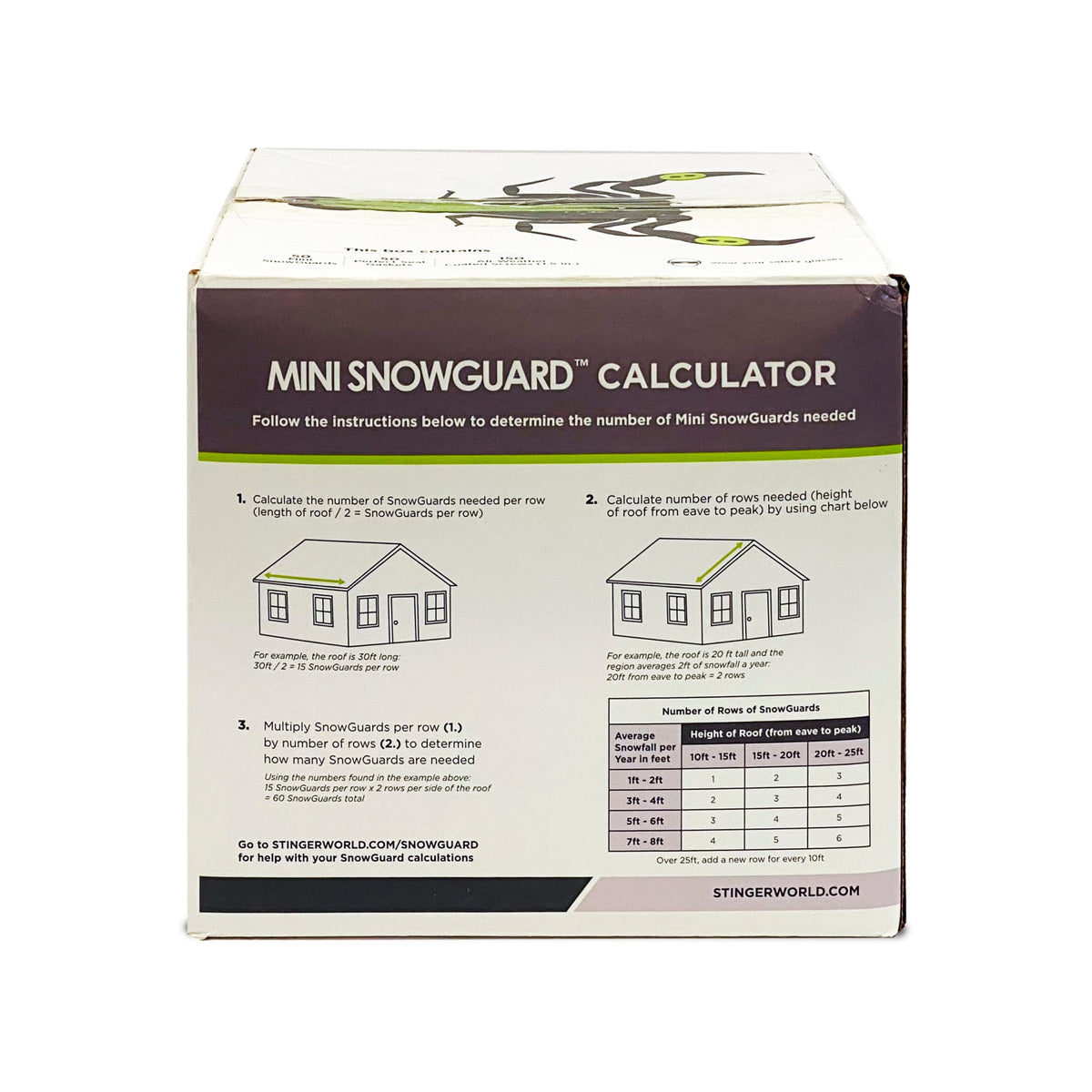 STINGER Snow Guard 50ct 1.5-in x 4-in Clear Polycarbonate Pad-Style Roof Snow Guard