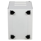 Flash Furniture Modern White 3-Drawer Filing Cabinet - Ergonomic Mobile Design, Lockable, Commercial Grade, Metal Construction, Rolling, 16x24x21 Inches