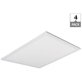 Field Adjustable 2 ft. x 4 ft. Selectable Lumens Integrated LED Panel Light Selectable CCT (4-Pack) - Super Arbor