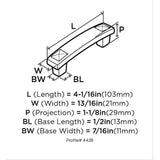 Amerock Forgings 3-in (76mm) Center to Center Rustic Bronze Arch Handle Drawer Pull