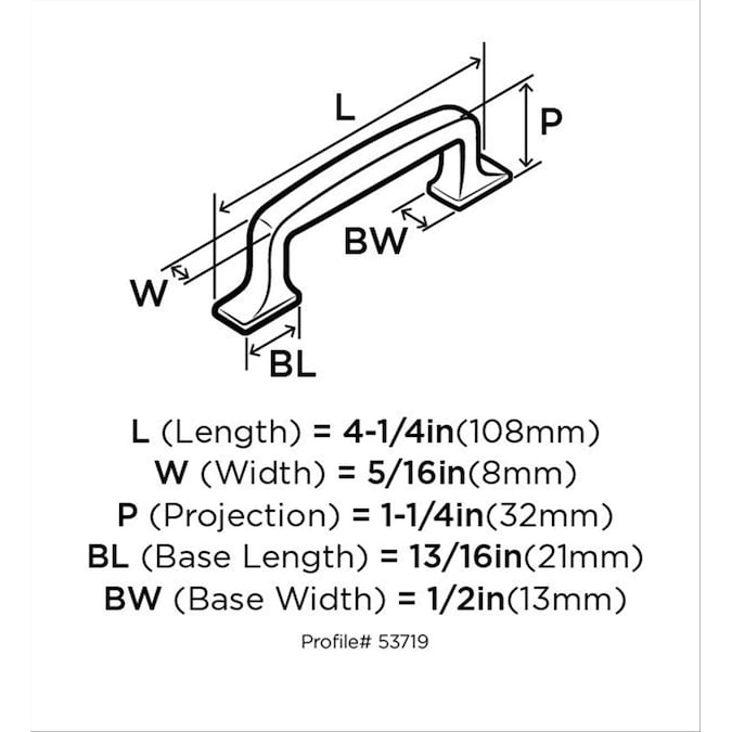 Amerock Westerly (76mm) Center to Center Arch Handle Drawer Pull